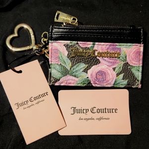 Juicy Couture Moody Garden Black Unchain My Heart Coin Clutch New with Tags